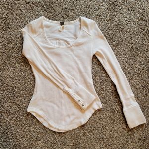 We the Free decorative sleeved top